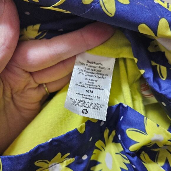 Wonder Nation Floral Jacket w/ Soft Warm Lining Size 18 Months Infant - Picture 9 of 14
